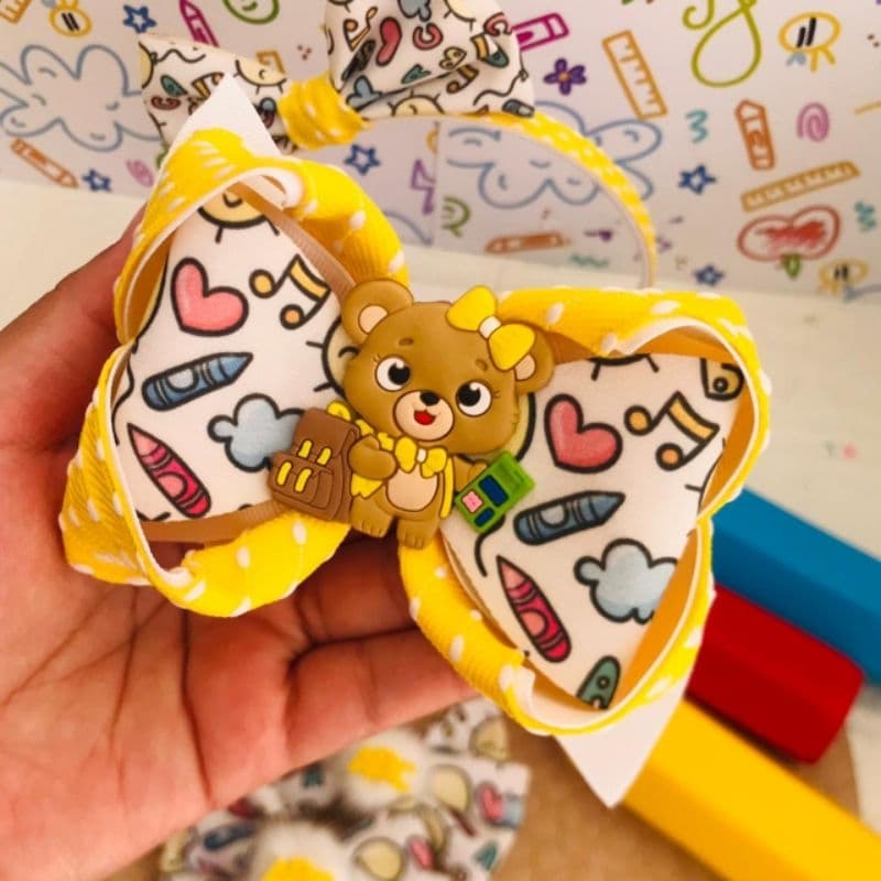 Kit de Laços Escolar/Amarelo