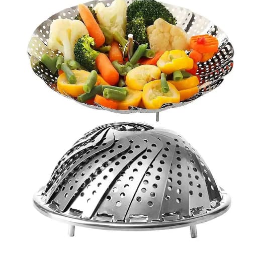 Cesto para cozimento a vapor em aço inox de 14 cm para Legumes e verduras