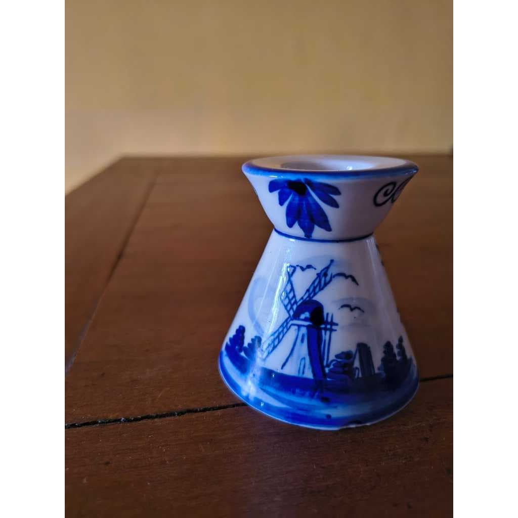 HOLANDA, Castiçal Delft, 7cm, Déc.80/90, ITEM DE COLEÇÃO, USADO, LER ANUNCIO ABAIXO, Excelente estado, Acervo