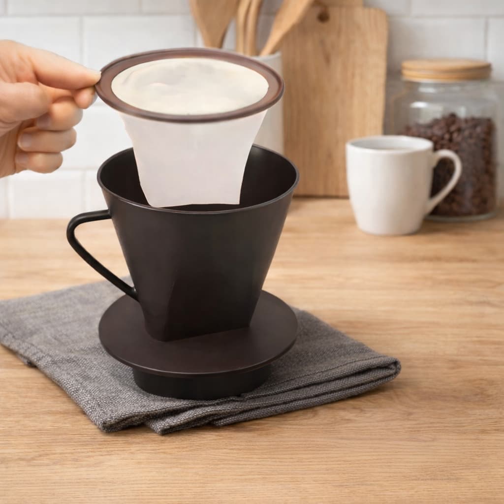 Kit Coador de Café com Porta Filtro 103 e Filtro Permanente TNT