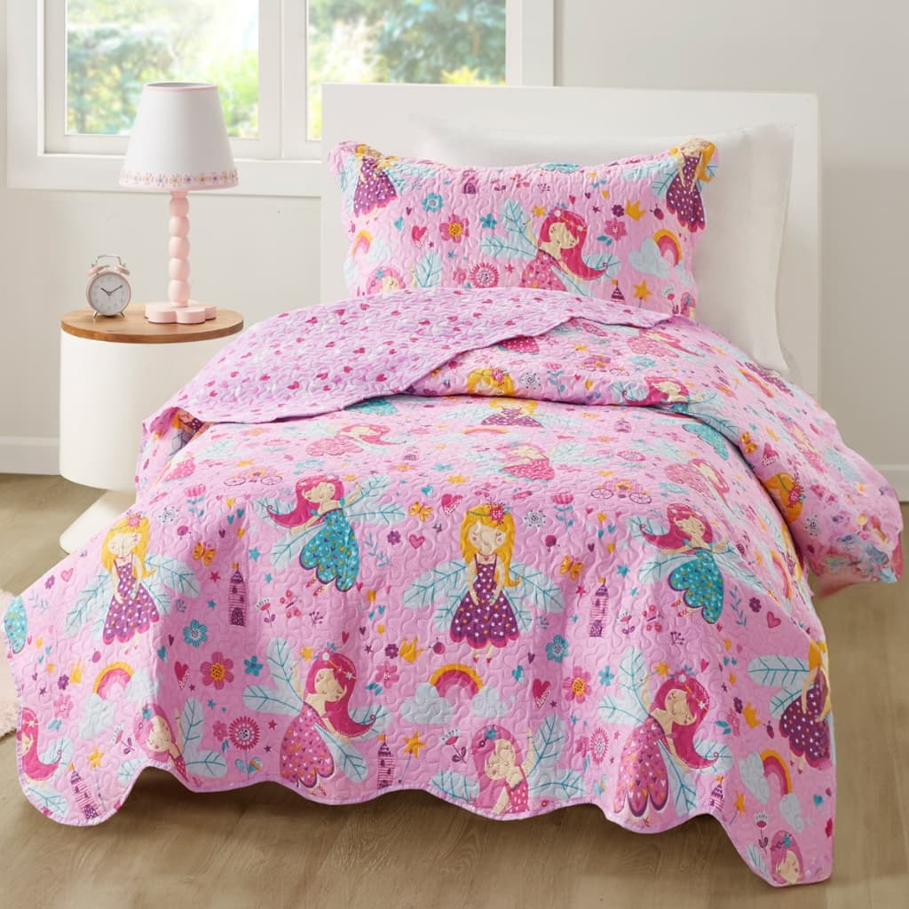 Colcha Cobre Leito Solteiro Estampada Infantil 2 Peças Macio 200 Fios Divertido Menino Menina