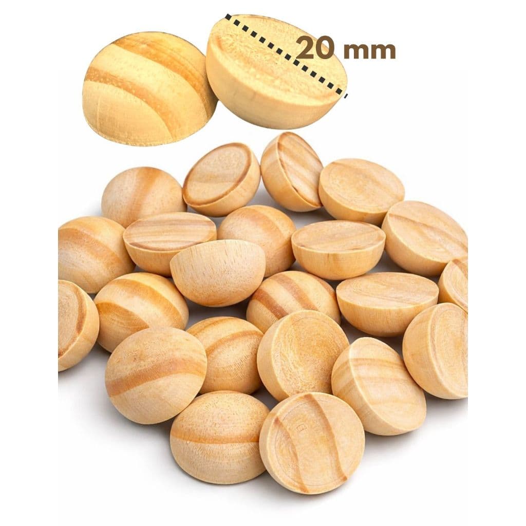 Meia Esfera 20mm Madeira Meia Bola Madeira Artesanato Decoração