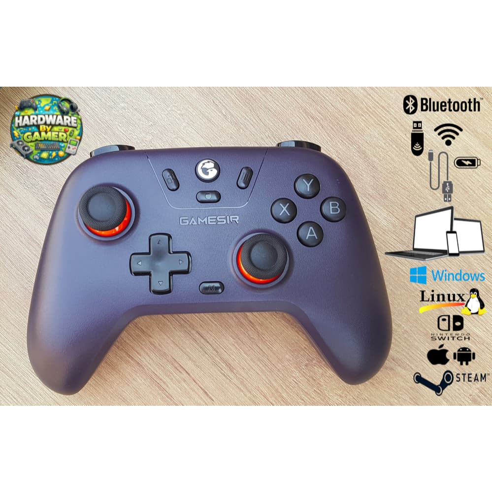 Controle Gamesir T4 Nova Lite Space Purple Sem Fio Para Pc Switch Android Steam Hall Effect