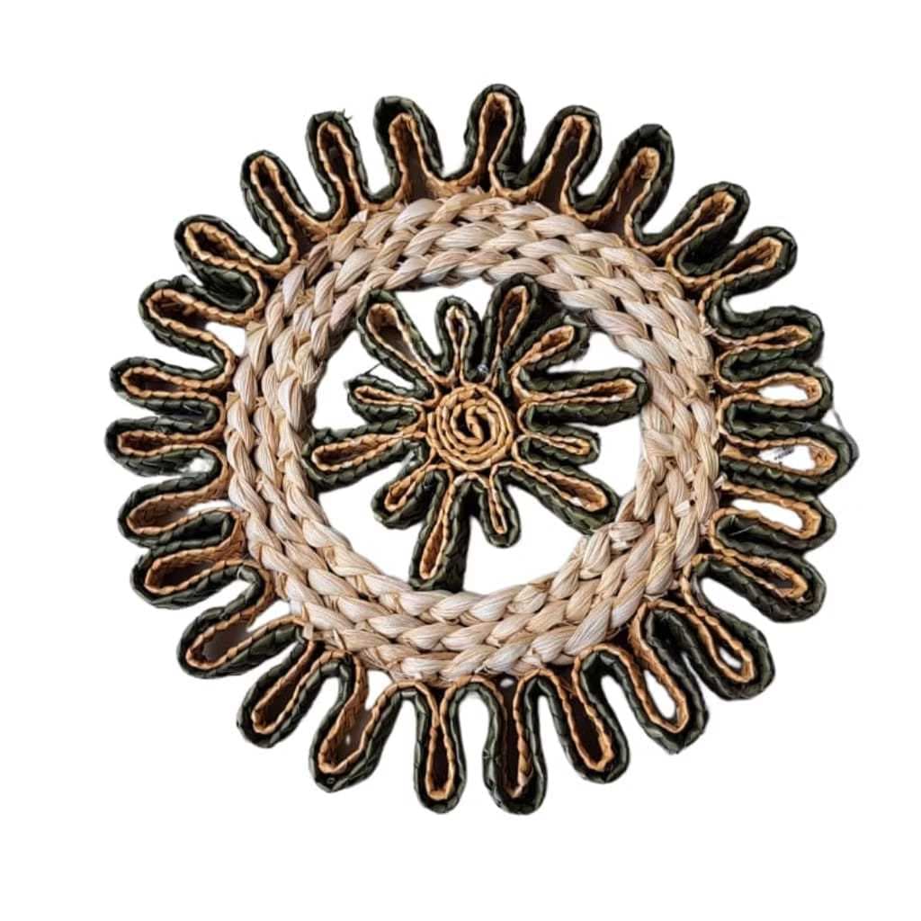 Suporte Térmico para Panelas 20cm Palha Natural | Protetor de Mesa Artesanal