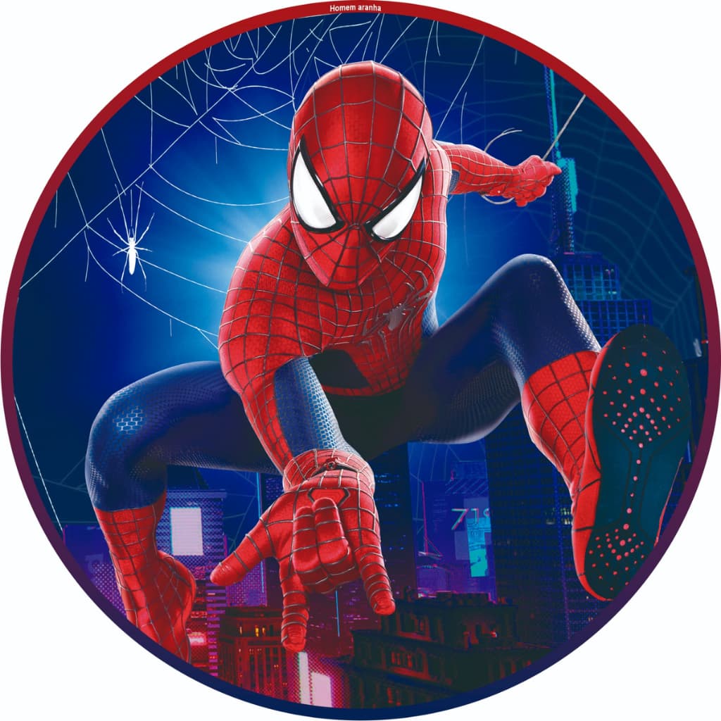 Painel Redondo Homem Aranha 1,50m para Eventos e Festas | Tecido Premium Sublimado