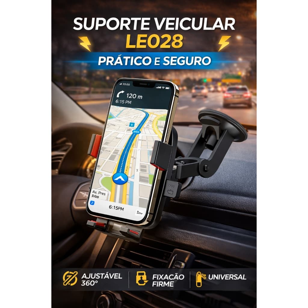 Suporte Veicular para Celular Universal Carro Painel