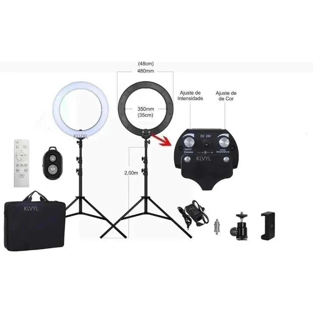Ring Light 35cm 14 Polegadas Original tomate E 18/19poregadas.MLG-108 com 1064 LEDS+ tripe controle