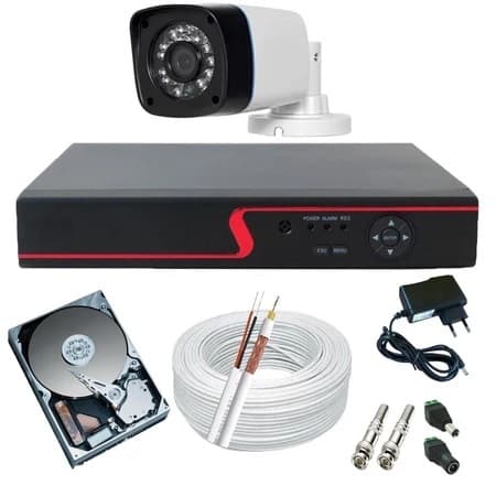 Kit 1 Câmera De Segurança Cftv Imagens em HD Acesso Celular Kit Completo