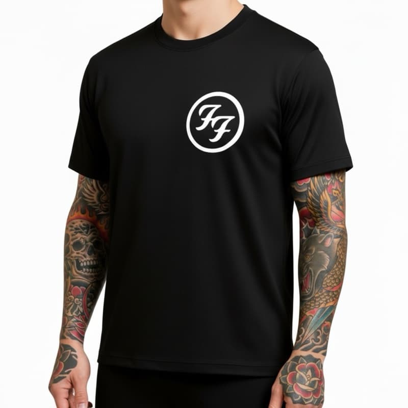 Camisas Camiseta FOO FIGHTERS Dry Fit Bandas De Rock Academia Esportivo Masculino