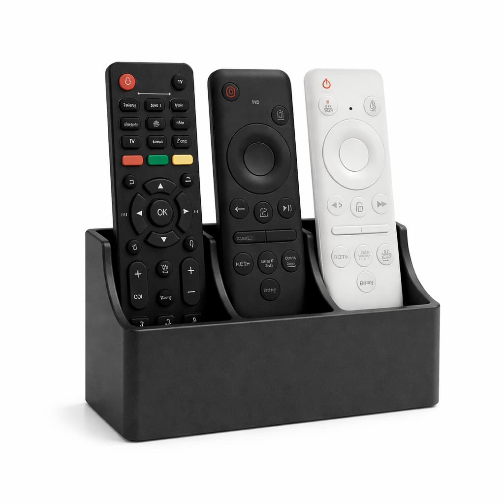 Organizador Controle Remoto 3 Espaços | Suporte Para Mesa ou Parede | Porta Controles Universal