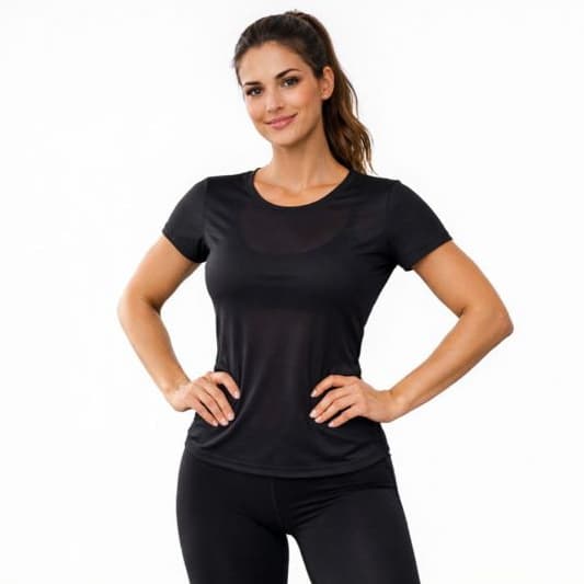 Camiseta Baby Look Feminina Dry Fit 100% Poliéster com Absorção de Suor