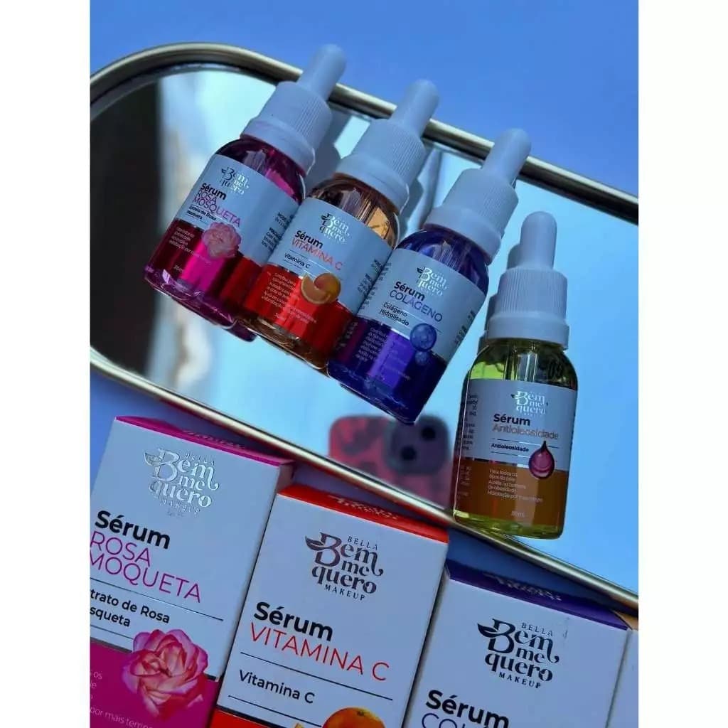 Bem me Quero Sérum Fácial Vitamina C/Ácido Hialurônico/ Colágeno/ Rosa Mosqueta/ Antioleosidade Escolha o Seu