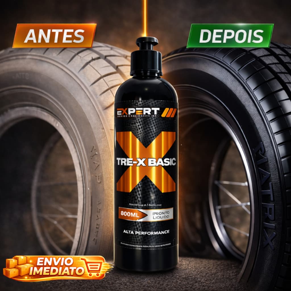 Pneus Pretinho Automotivo Carro Moto Acetinado Selante De Pneu Resistente A Agua Tire-X Basic Expert