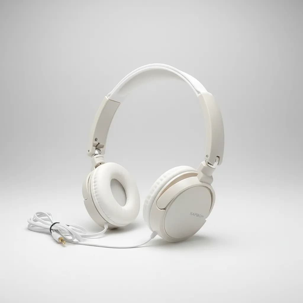 Headphone Fone De Ouvido Colorido Com Fio Estéreo Estiloso Cor Branco