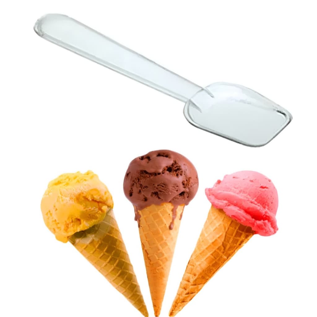 Pazinha Sorvete Pequena Plástica Descartável Transparente 100un