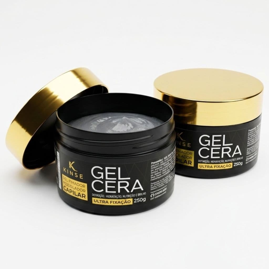 Kit 2 Gel Cera Baby Hair Ultra Fixação Modelador Capilar