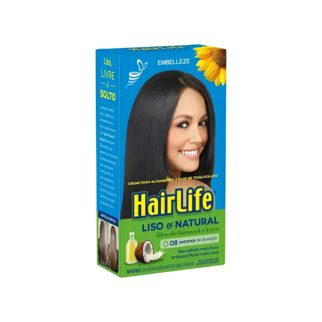 Creme Relaxante Hairlife Liso E Natural kit completo
