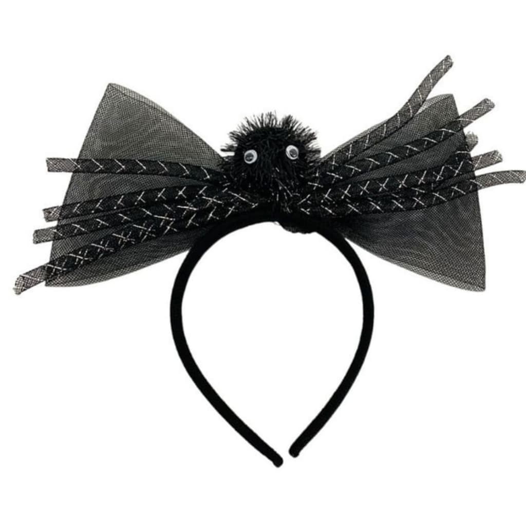 Tiara de Festa Aranha, Tiara de Halloween Aranha, Tiara de Laço com Aranha, Acessórios de Festa