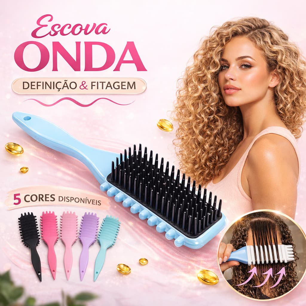 Escova Modeladora Fitagem Bounce Curl  Para Cachos Modela e Define