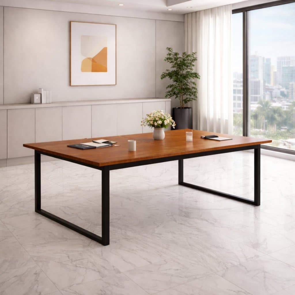 Mesa De Jantar Grande 190cm Retangular Estilo Industrial