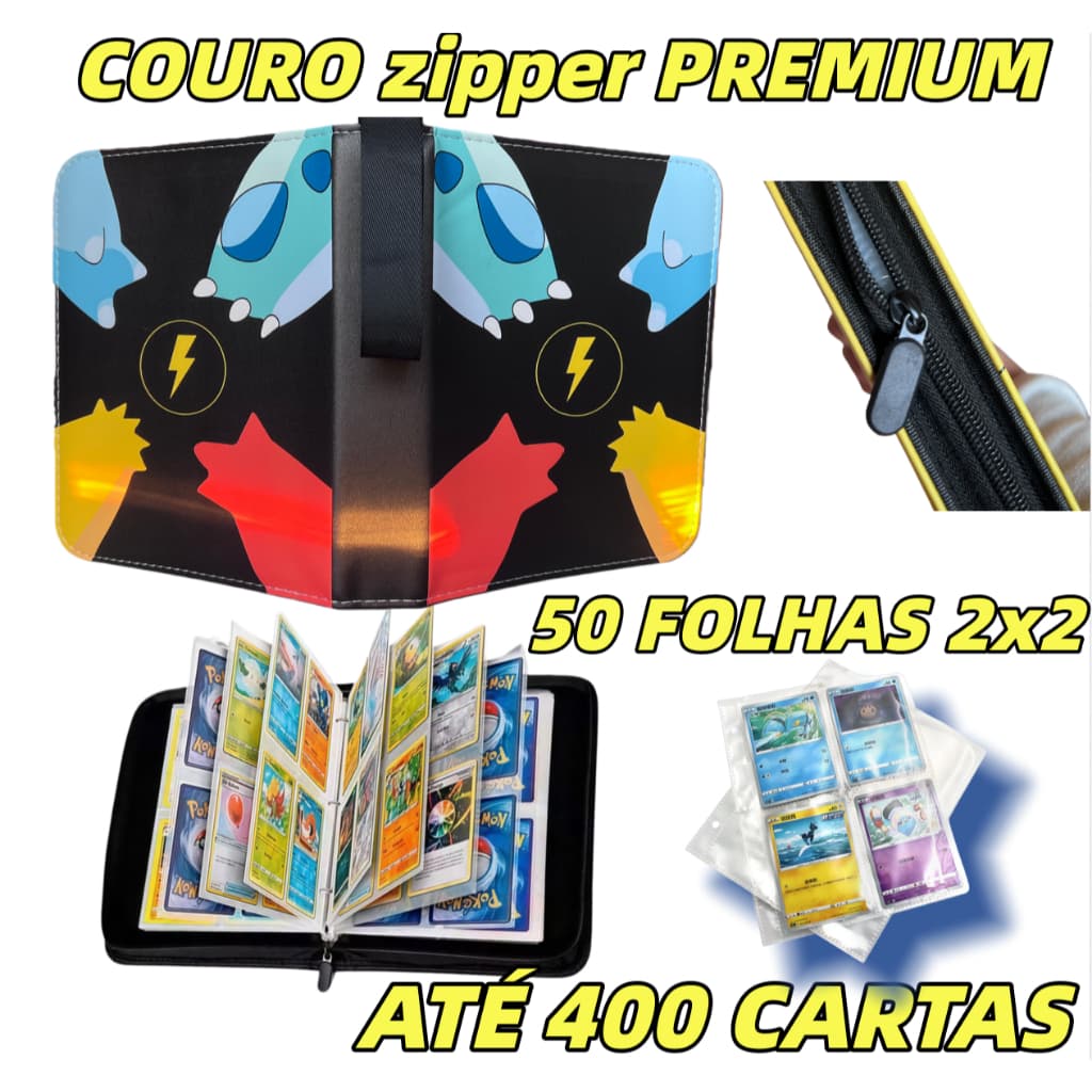 Álbum Pokémon Profissional Edição Especial  400 Cartas - Capa Dura Premium (Acomoda Sleeves)