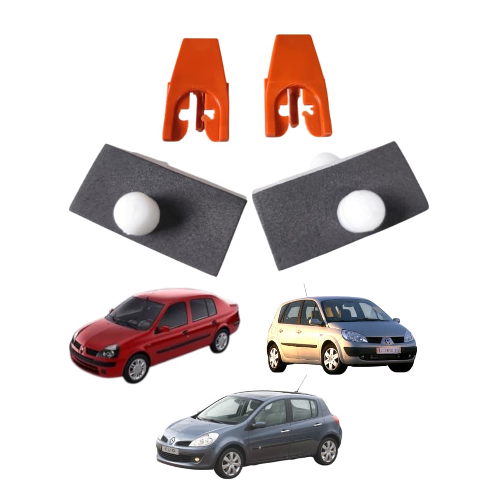 Par Arraste Travas Máquina Vidro Elétrico Manual Linha Renaul Clio Symbol Scenic