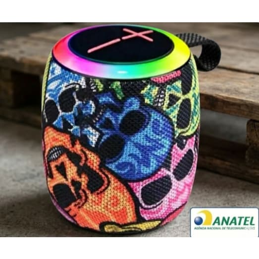 Caixa de Som Bluetooth 50W – Luz RGB e Som Potente