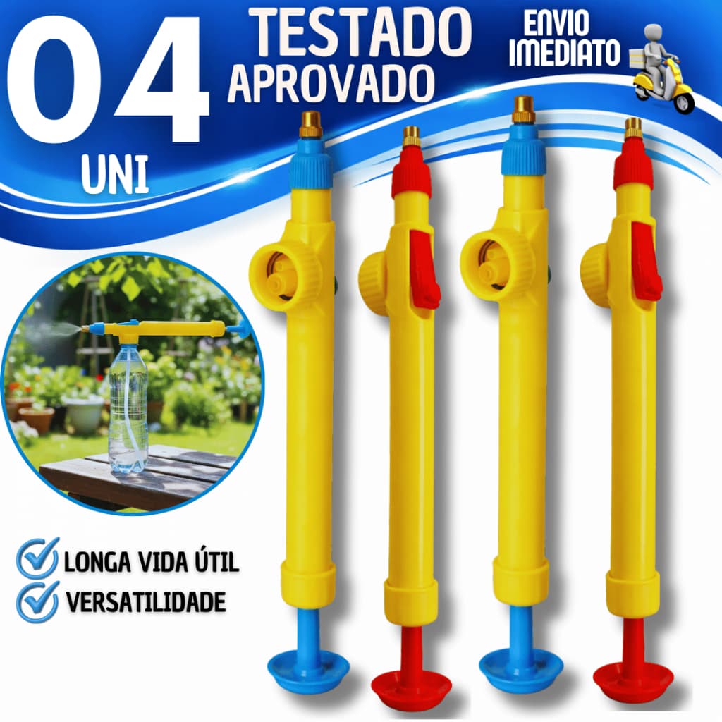 Combo Pulverizador Borrifador Para Garrafa Pet Com Bico Regulável Manual Para Jardinagem Utilidade