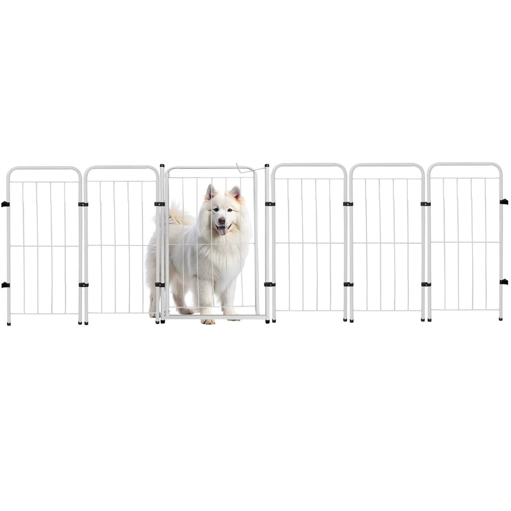 Cercado Grade 224,5x70cm Portão + 5 Módulos Segurança Pet Cães Cachorro