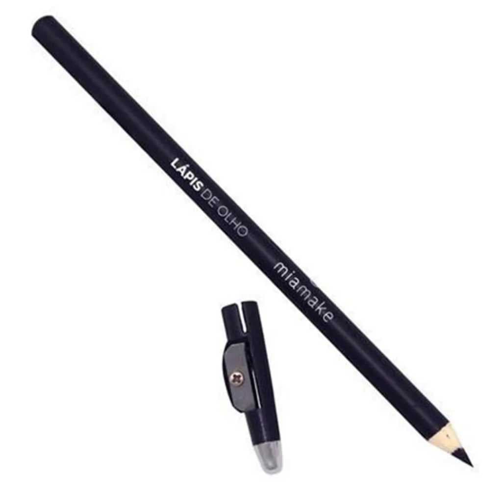Lápis Para Olhos PRETO Com Apontador Mia make ALTA PIGMENTAÇÃO