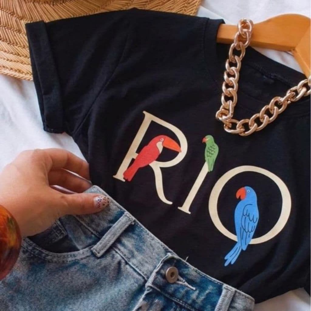 Camisa Feminina Blusa Estampada Brasil e Frases Algodão Premium Gola Redonda Manga Curta Várias Cores Blusinhas Tshirt