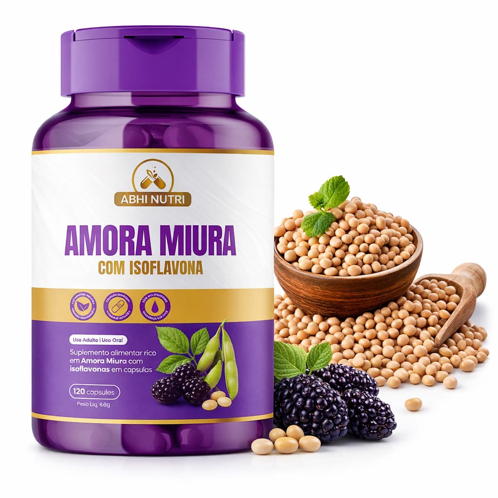 Amora Miura + Isoflavona -120 Cápsulas de 500 mg - 100% Natural