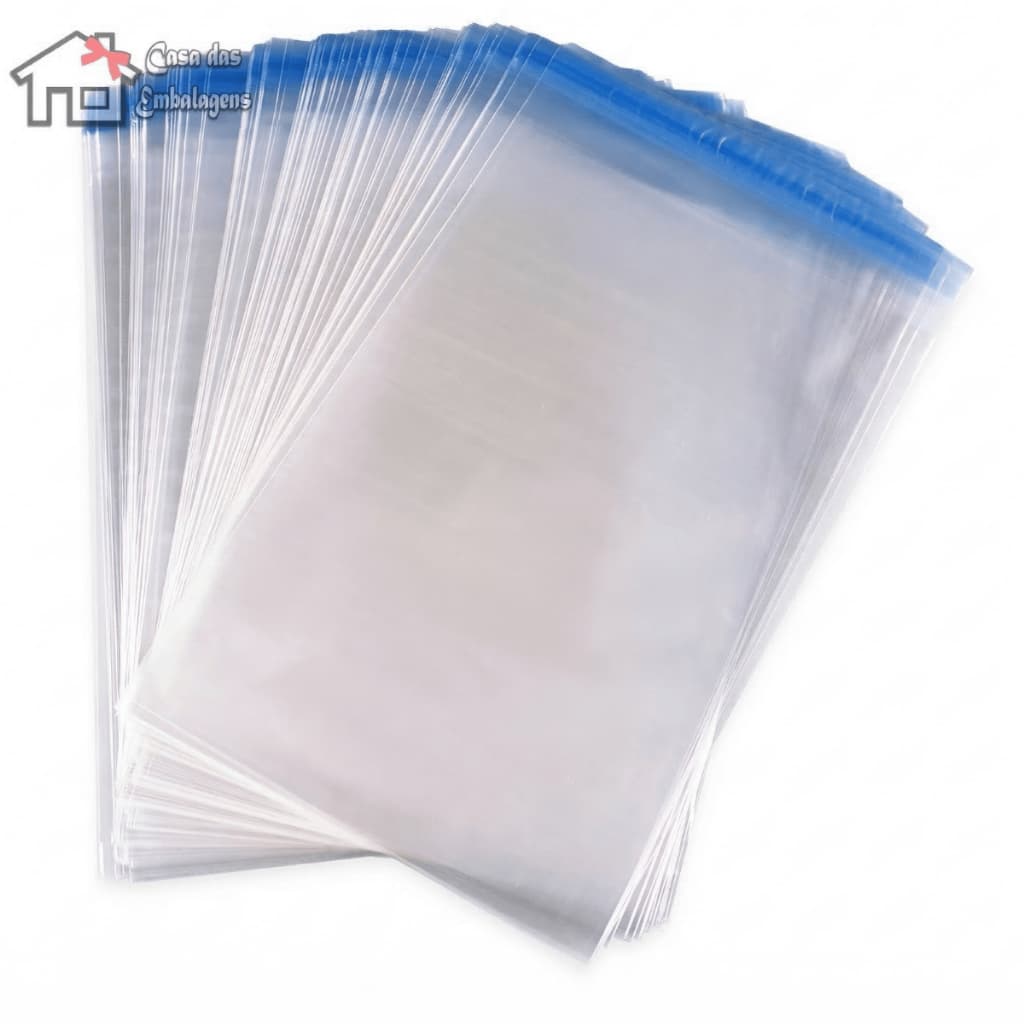 Saco Plástico Transparente com Aba Adesiva – 10x15, 15x20, 20x30, 25x35, 30x40cm para Lojas Atacado