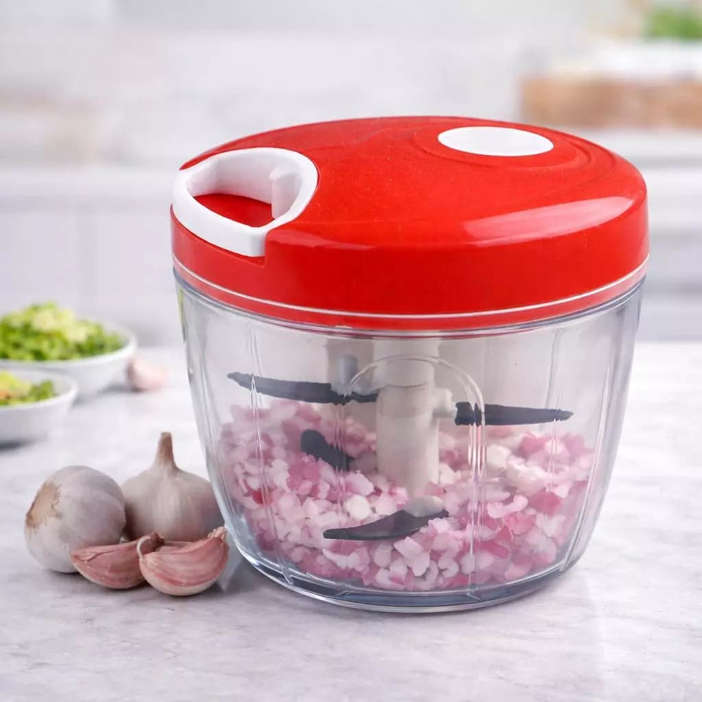 Mini Processador Manual Triturador de Alimentos Cortador de Alho Cebola Legumes Cozinha