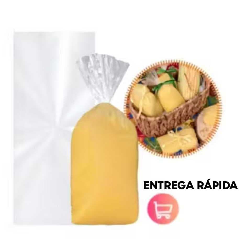 100 Sacos para pamonha 9x25 vai ao fogo