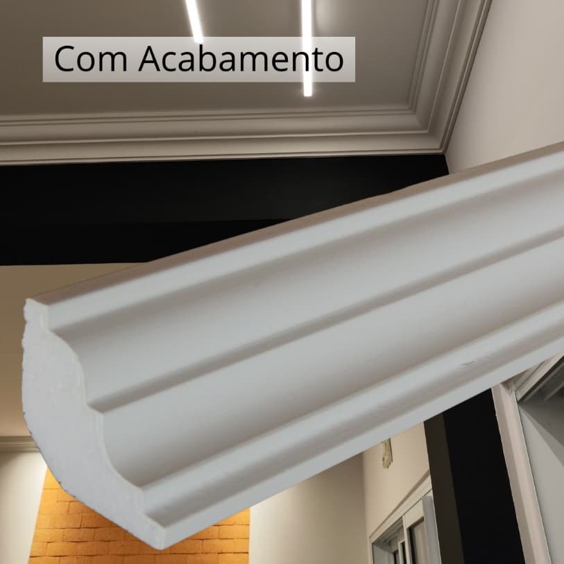 moldura com acabamento roda teto com acabamento - ñ gesso isopor com acabamento | ENVIO IMEDIATO