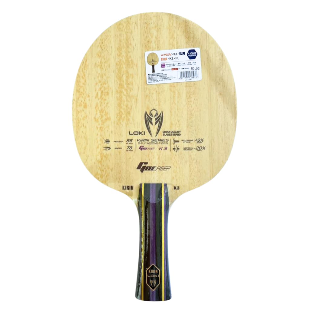 Raquete madeira Loki K3 Clássica Tênis De Mesa Ping Pong Tipo De Cabo FL