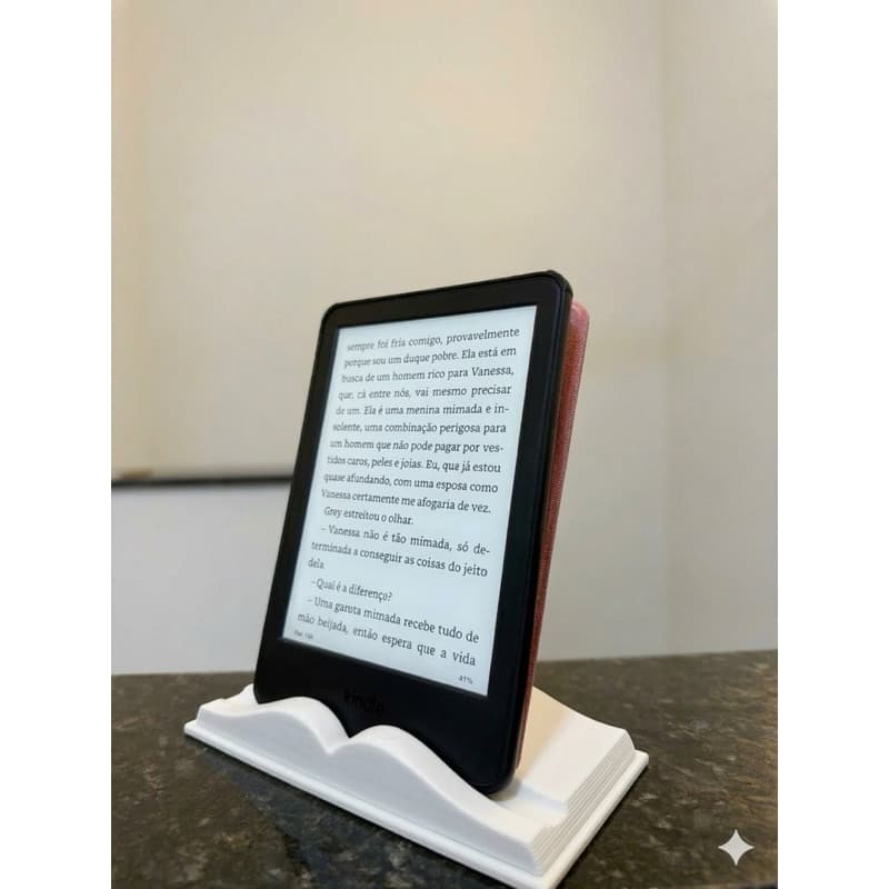 Suporte de Mesa Porta Kindle Livro Decorativo Leitura Cores