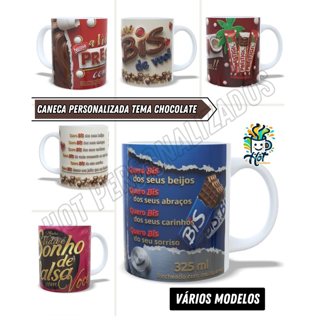 Caneca de Páscoa Personalizada 330ml Porcelana Presente Criativo Chocolate Bis Laka Kinder Prestígio Namorados