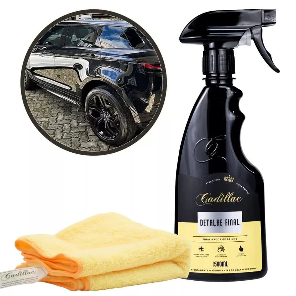 Kit Cera Detalhe Final 500ml + Pano Cadiilac – Brilho Intenso e Proteção na Pintura - Cadillac
