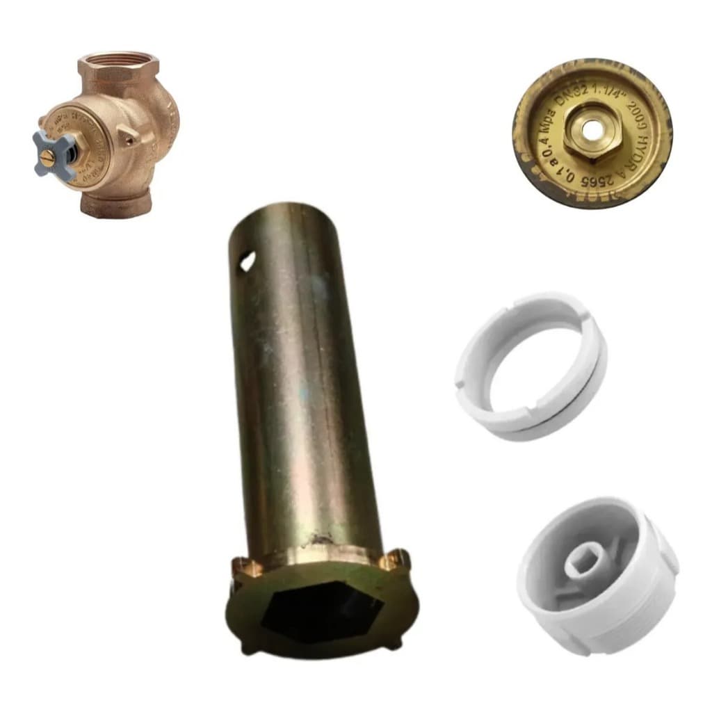 Chave Metal Válvula Hydra Tira Tampa e Sede Ferramenta Reparo Descarga Hydra Profissional