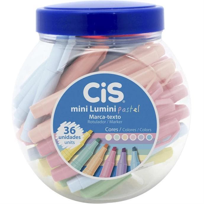Caneta marca texto Cis Lumini Mini Pastel Cores - Cis