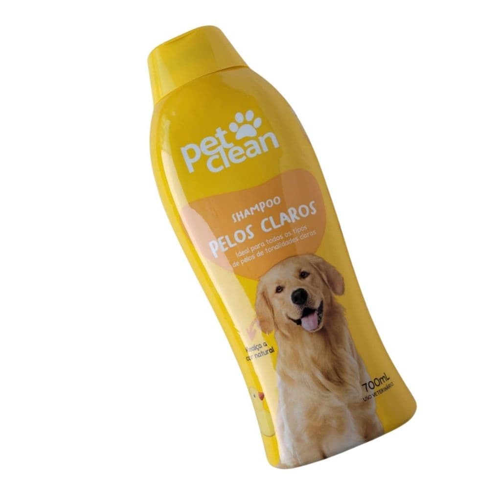 Shampoo Pelos Claros Pet Clean 700ml Cães Cachorros Pet