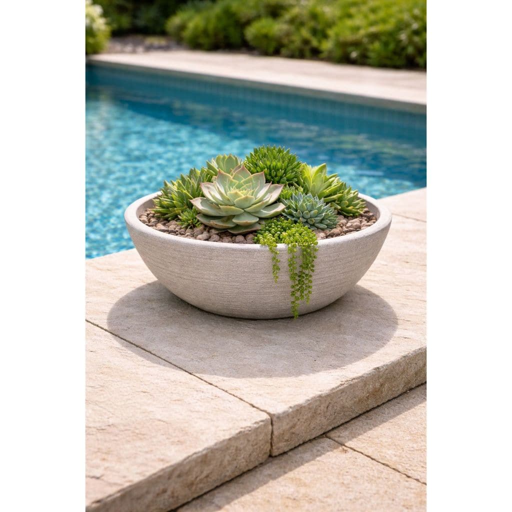 Vaso Bacia Grande 53cm Polietileno Para Suculentas E Flores  Ref:62