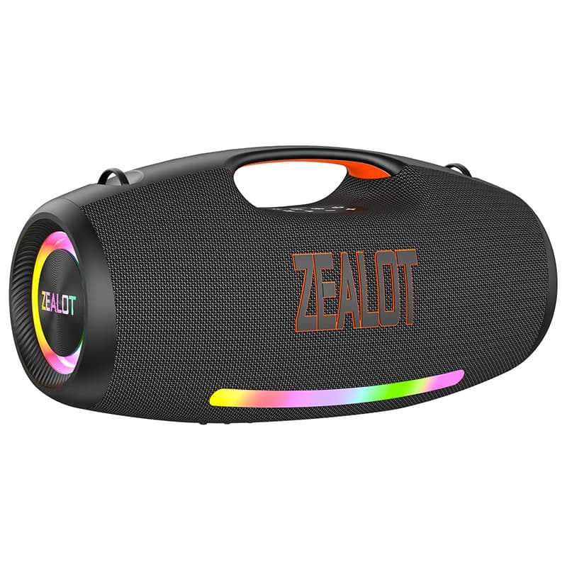 【Envio Imediato/Radiadores novos】Caixa de Som Bluetooth ZEALOT-S89 250W | RGB, IPX6, 48000mAh