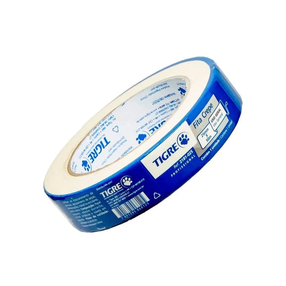 Fitas Crepe Tigre Profissional Uso Geral