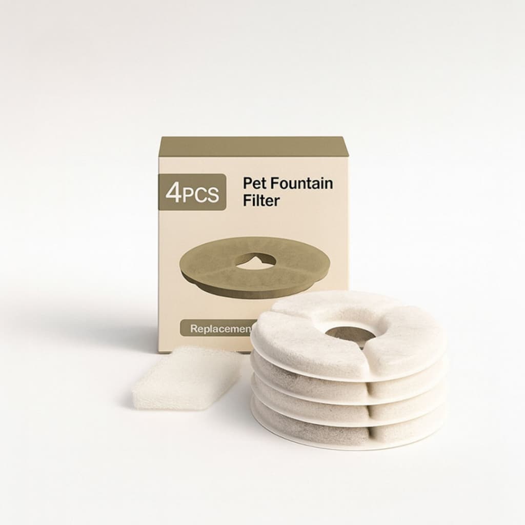 Kit 4 Filtros Refil Dogis Clear Water Carvão Ativado para Bebedouro Fonte de Água Gatos e Cães
