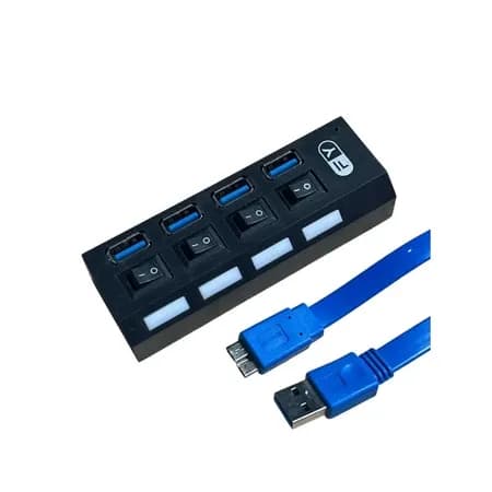 Hub USB com 4 portas ultra rápido para pen drive e HD 3.0 - FY