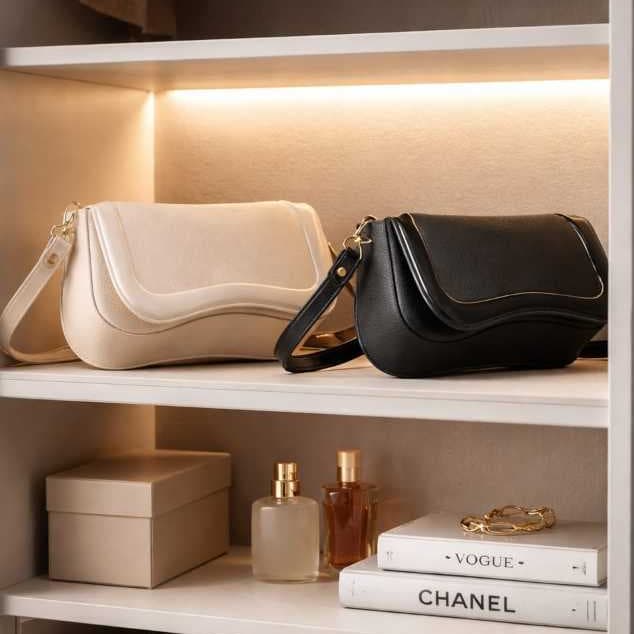 Envio Imediato | Bolsa Feminina Elegante e Estruturada | Estilo Social |  do Trabalho ao Dia a Dia`| PRETA e BEGE