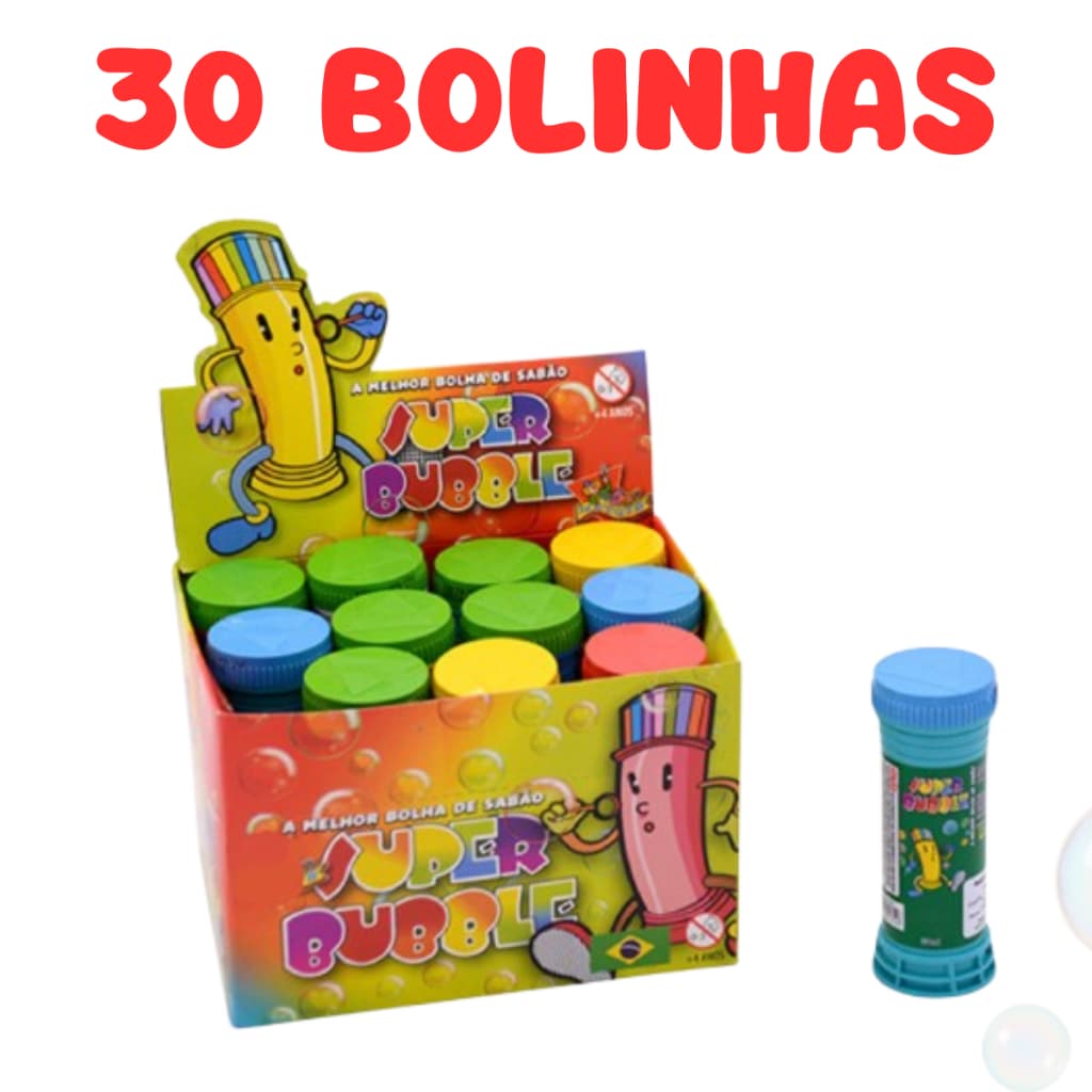 Kit 30 Bolhas de Sabão Lembrança de Aniversario  Brincadeira e Decoração de Festa 10,152025,30